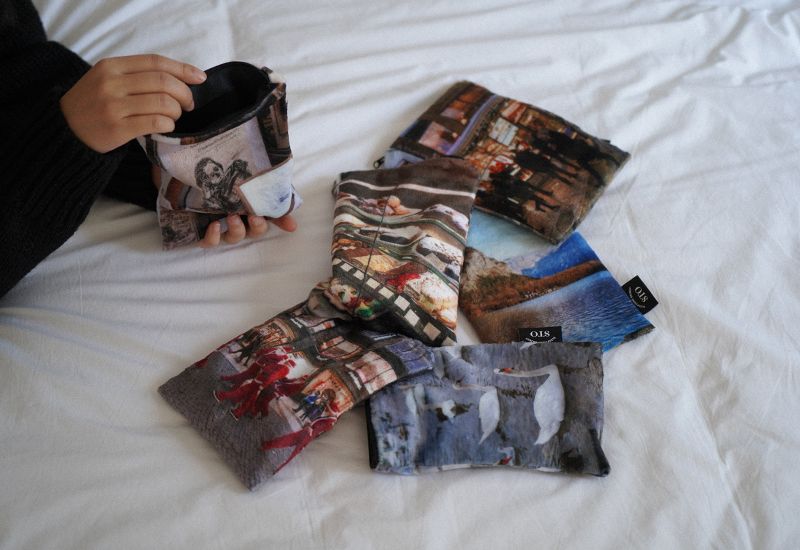 winter town pouch
