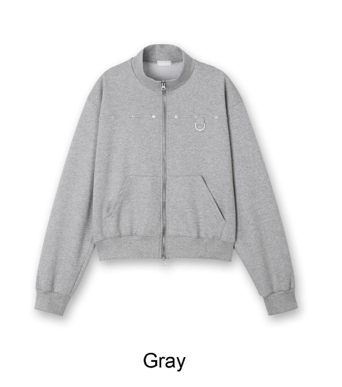 Berop D-ring Crop Zip-up