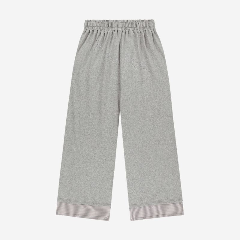 Hotfix Logo Wide Sweatpants / Grey