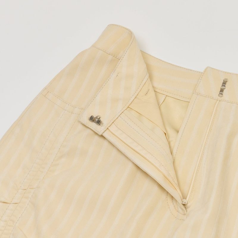 SHIRRING LONG PANTS CREAM