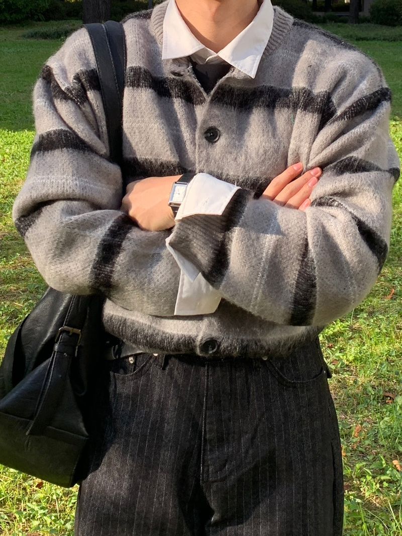 Mensfloor（メンズフロア）の「One Block Jacquard Brush Cardigan（Jackets/Outerwear）」