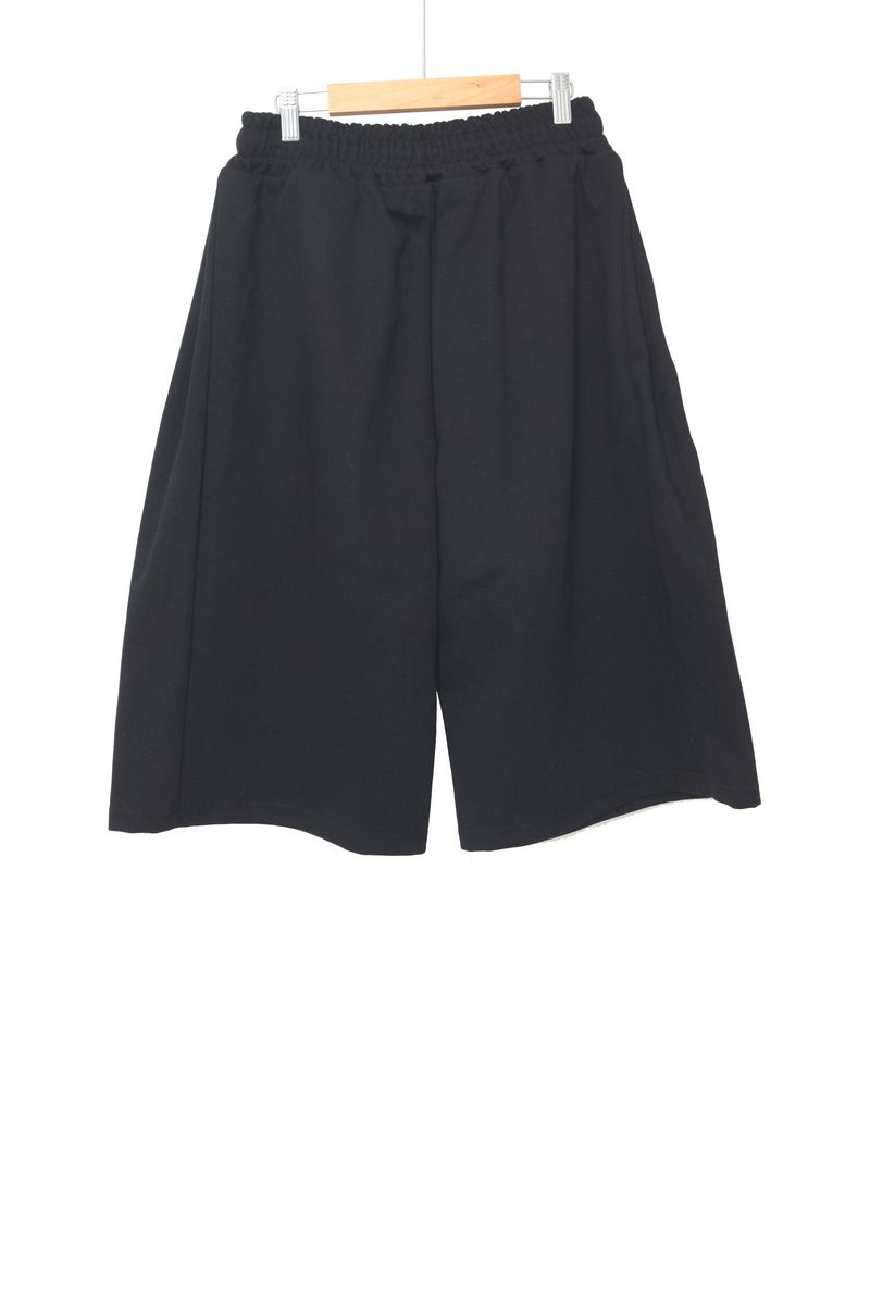 long wide sweat half pants