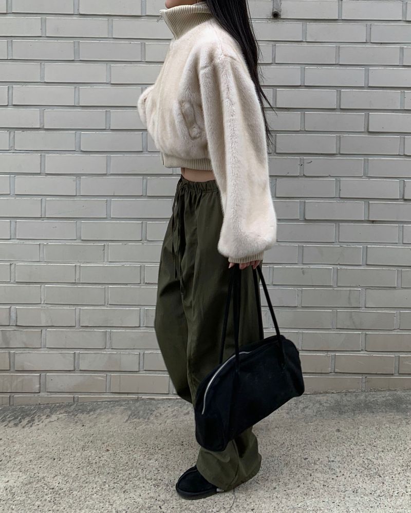 knit polar fur jumper