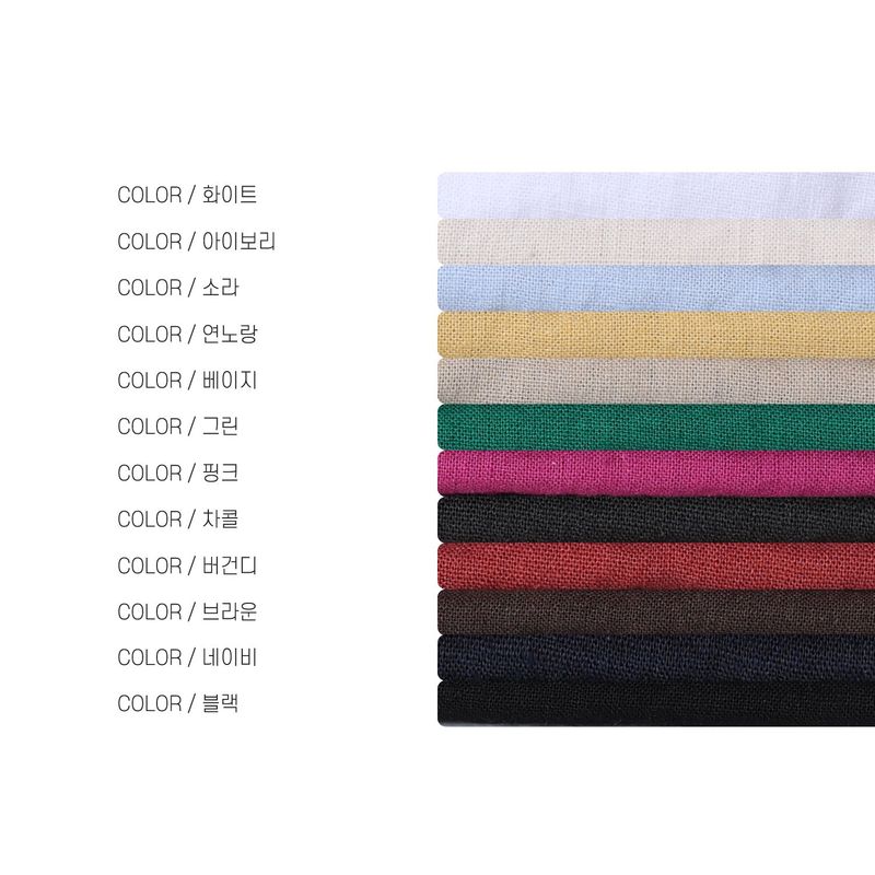 LMN マーエッセンシャルリネンセミオーバーシャツ (12 colors)