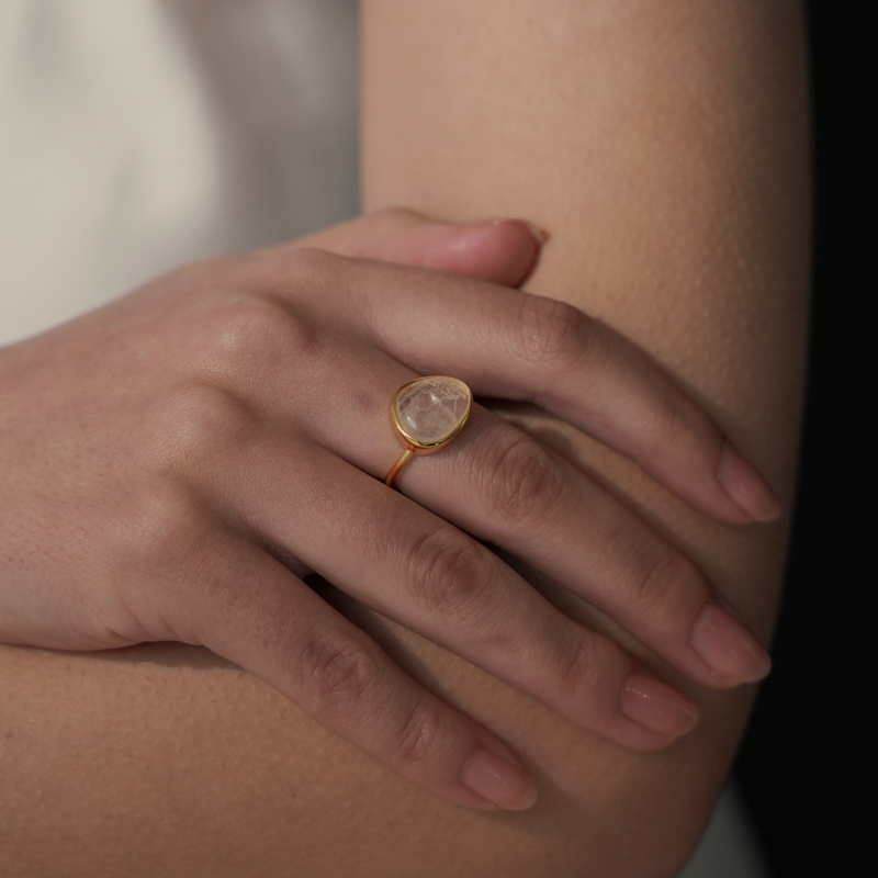 ellipse ring(Blanc pur)