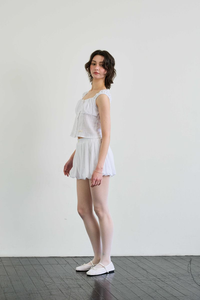  CUDDLY BALLOON SKIRT PANTS / WHITE
