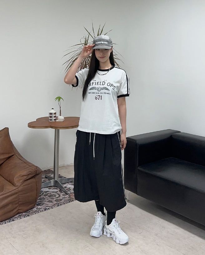Tian Nylon Track Bermuda Pants