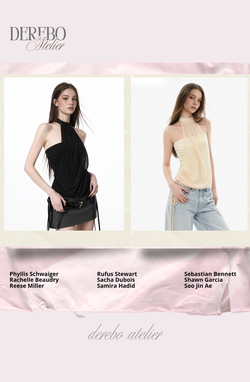 Shine halter chiffon blouse tube top