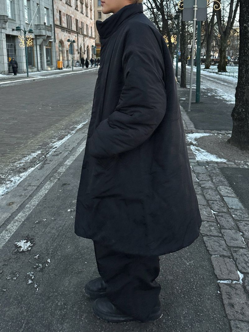 Chrome Reversible Quilted Long Parka 2C