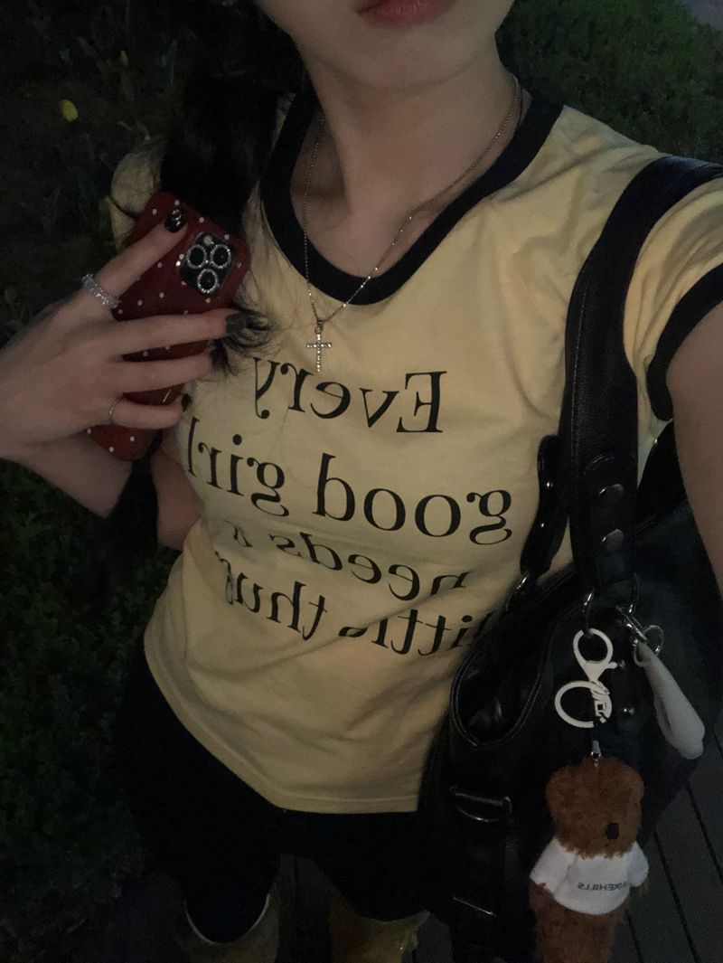 (3 colors) Thug Girl Ringer T