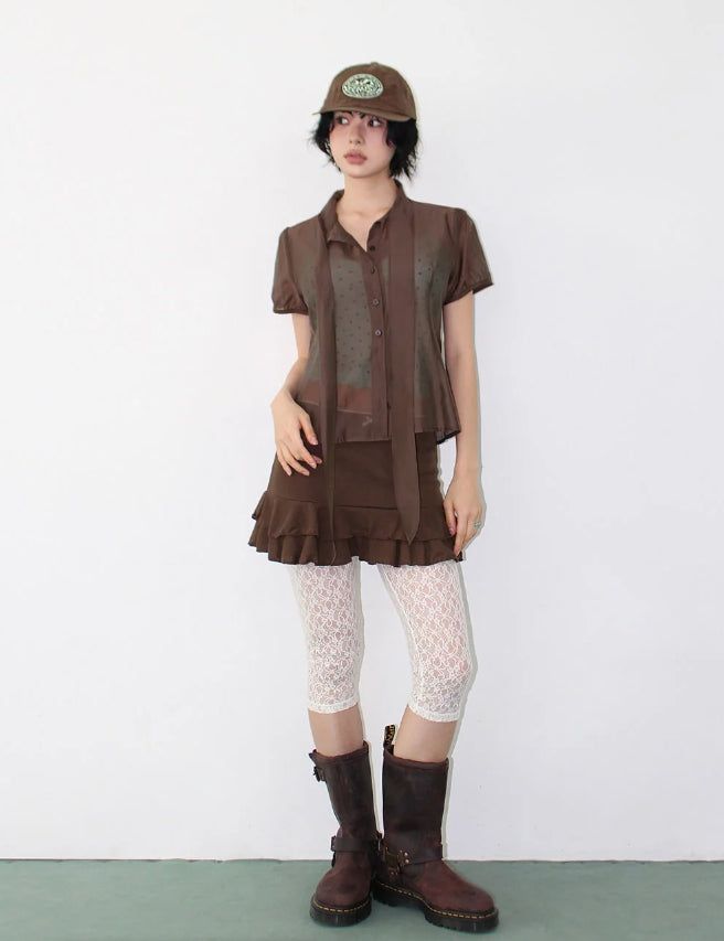 TIE SHEER SHIRT