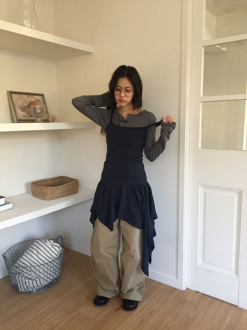 Peach Back Pocket String Pants (3 Colors)