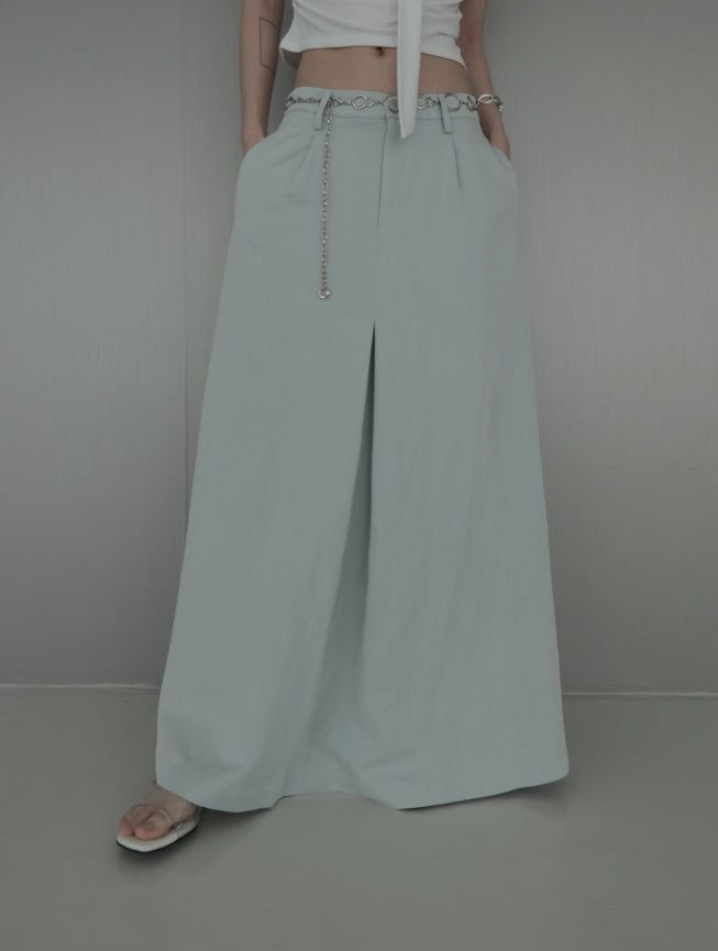 Lumar Inverted Pleated Long Skirt