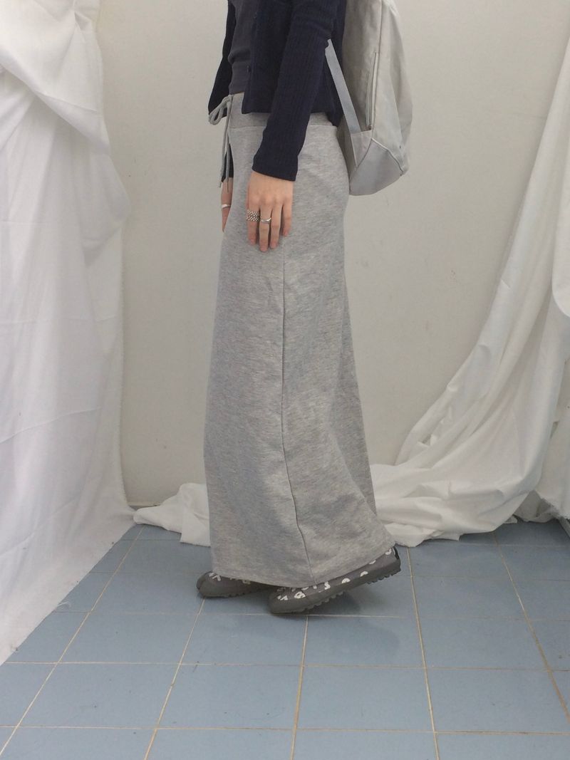 Slim Base String Long Skirt