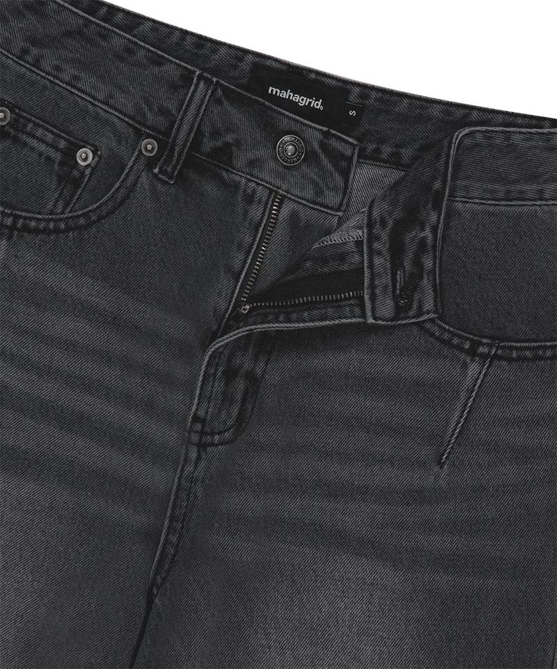 WASHED DART DENIM PANT