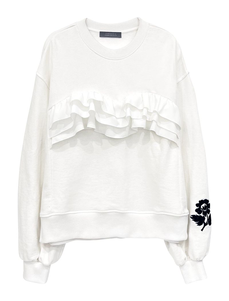Shirring sweatshirt