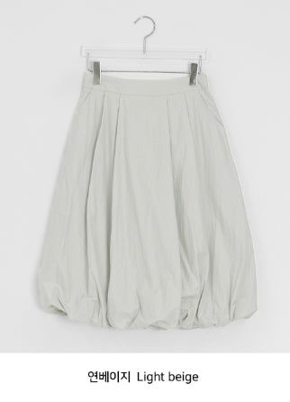 Honoka Pintuck Balloon Banding Midi Skirt