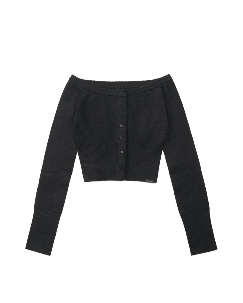 ZIZEMUSEUM（ジゼミュージアム）の「CROP CARDIGAN (BLACK)（Tops）」