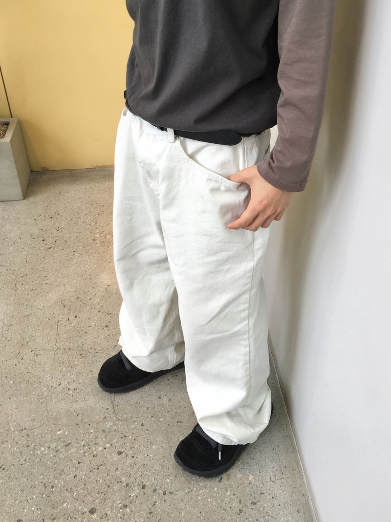 Doen Semi-Flare Cotton Pants 3C