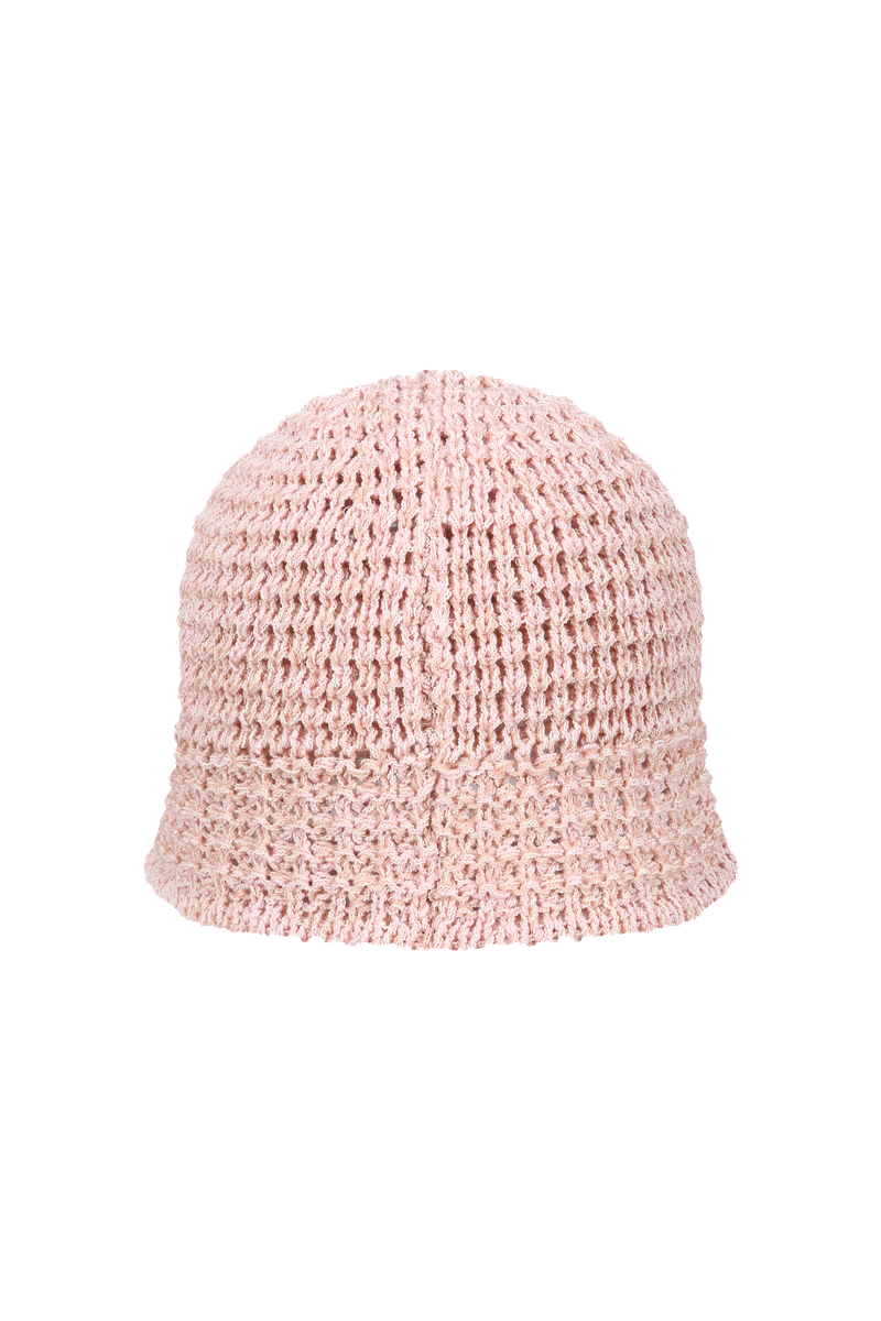 Light knit bucket hat pink