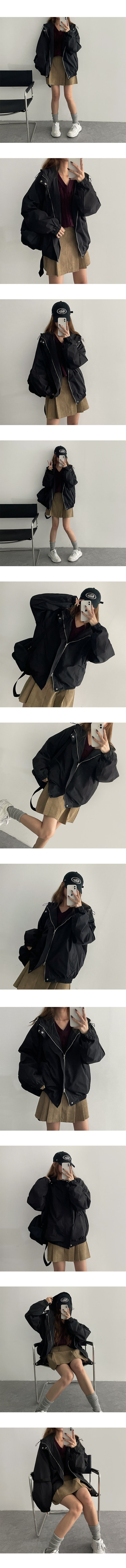 Bonder High-Neck Hooded Windbreaker