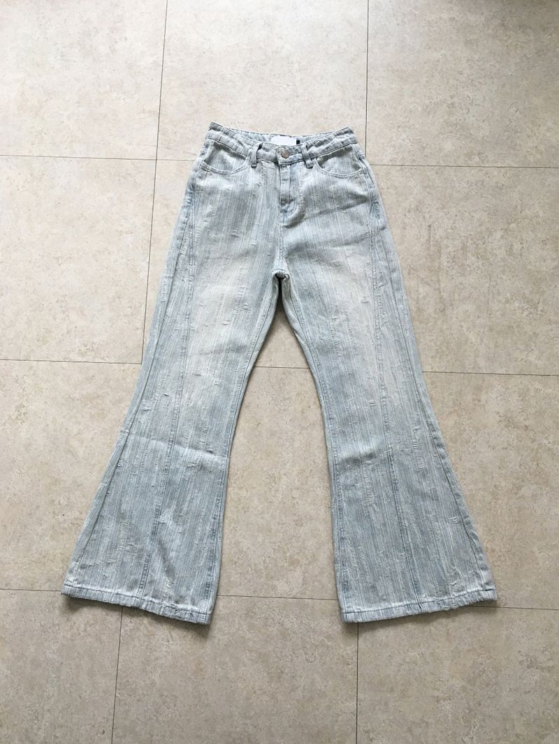 Cool washed bootcut denim