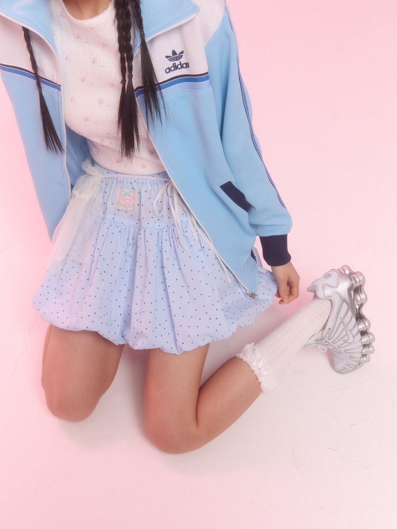  balloon skirt_blue dot