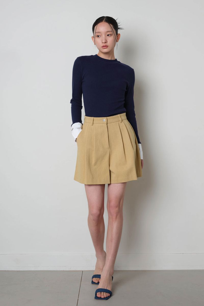 Cotton Twill Shorts_Yellow