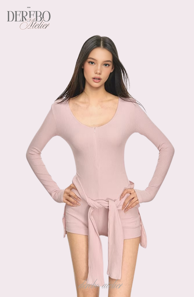 Strap Layered Body Short Suit