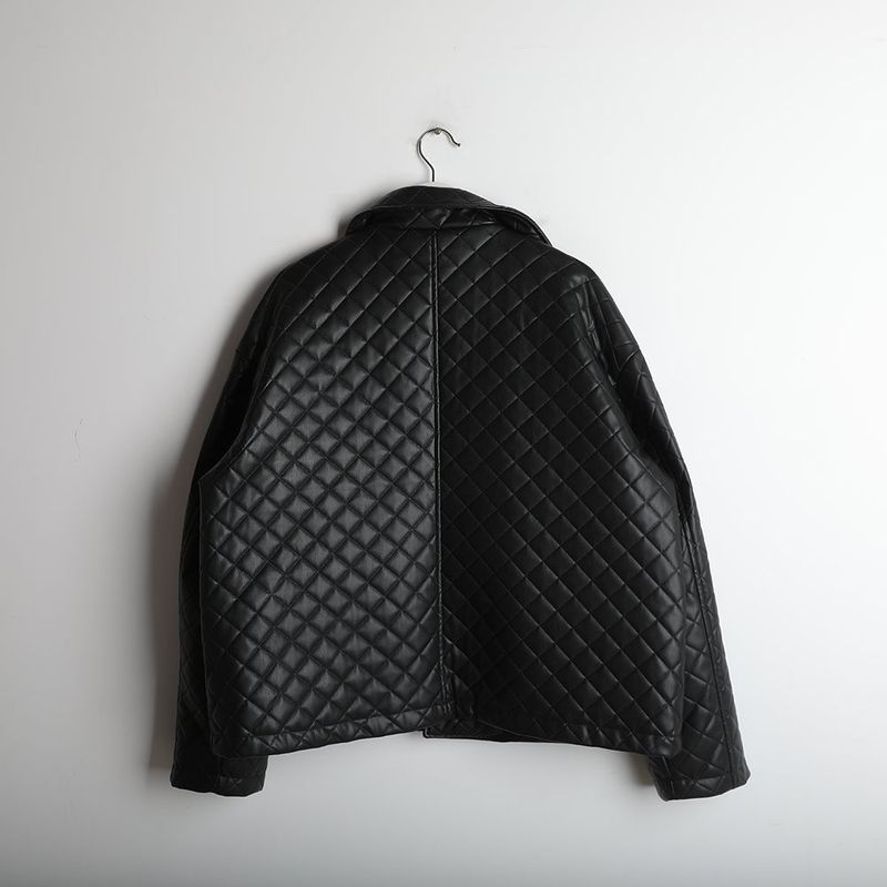 ASCLO Quilting Leather Jacket (2color)
