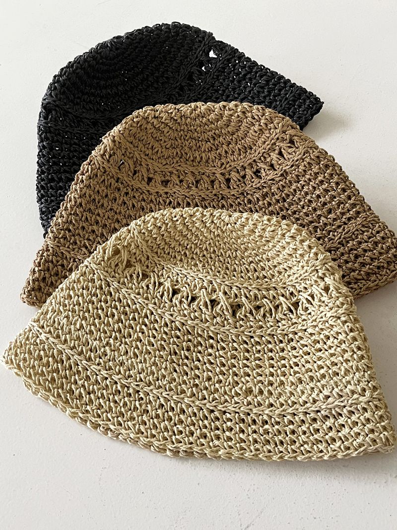 Wako summer straw bungee bucket hat