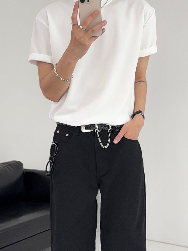 RO Relaxed Semi-Wide Cotton Pants (2C)