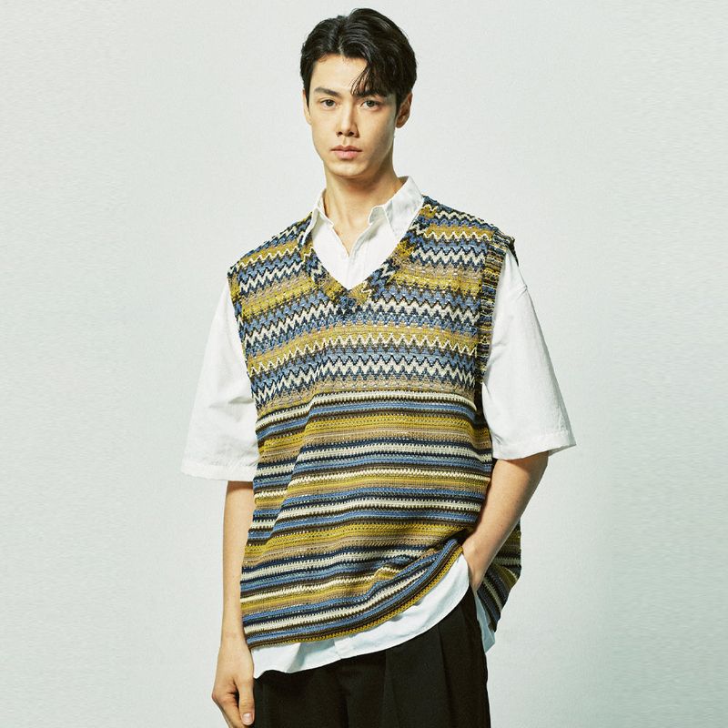 havana beach knit vest yellow