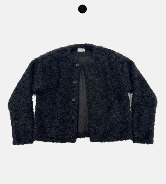 Puff Over Boucle Cardigan
