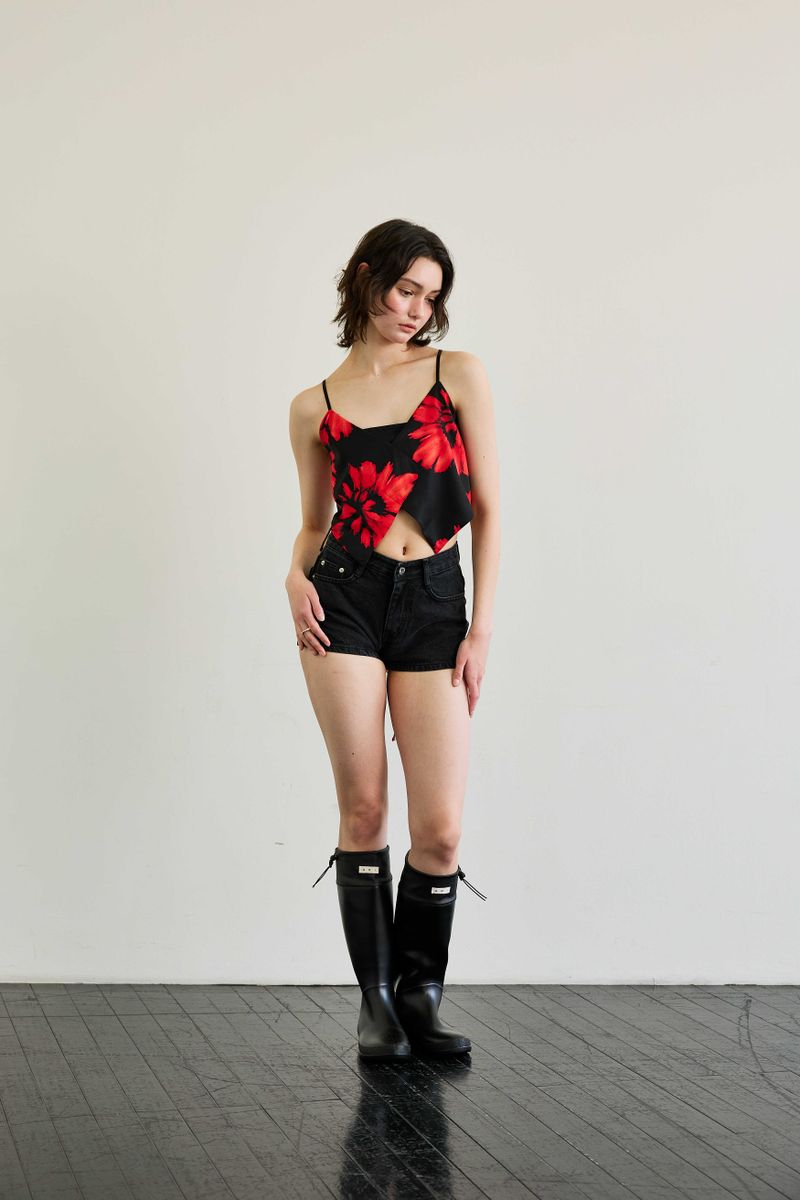 FLUTTER TOP / RED