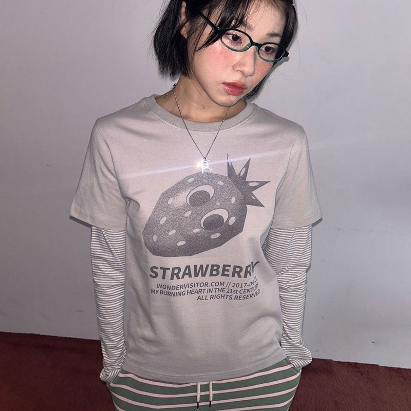 Ash Strawberry Layered LS-T  [3 color]
