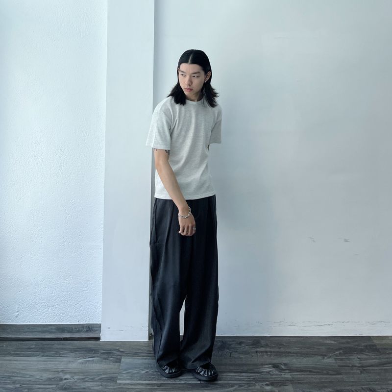 Charcoal Draped Trousers