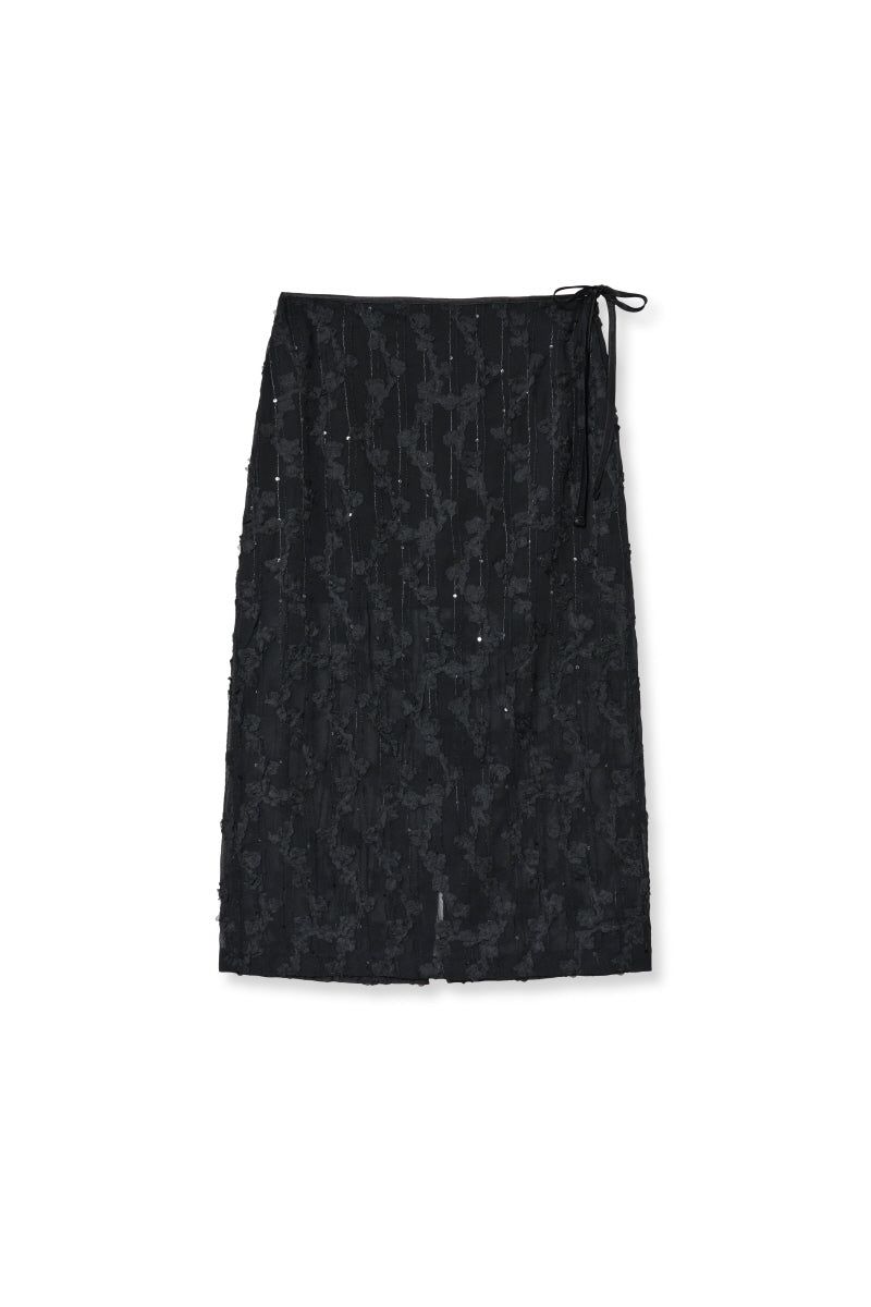 rose skirt (black)