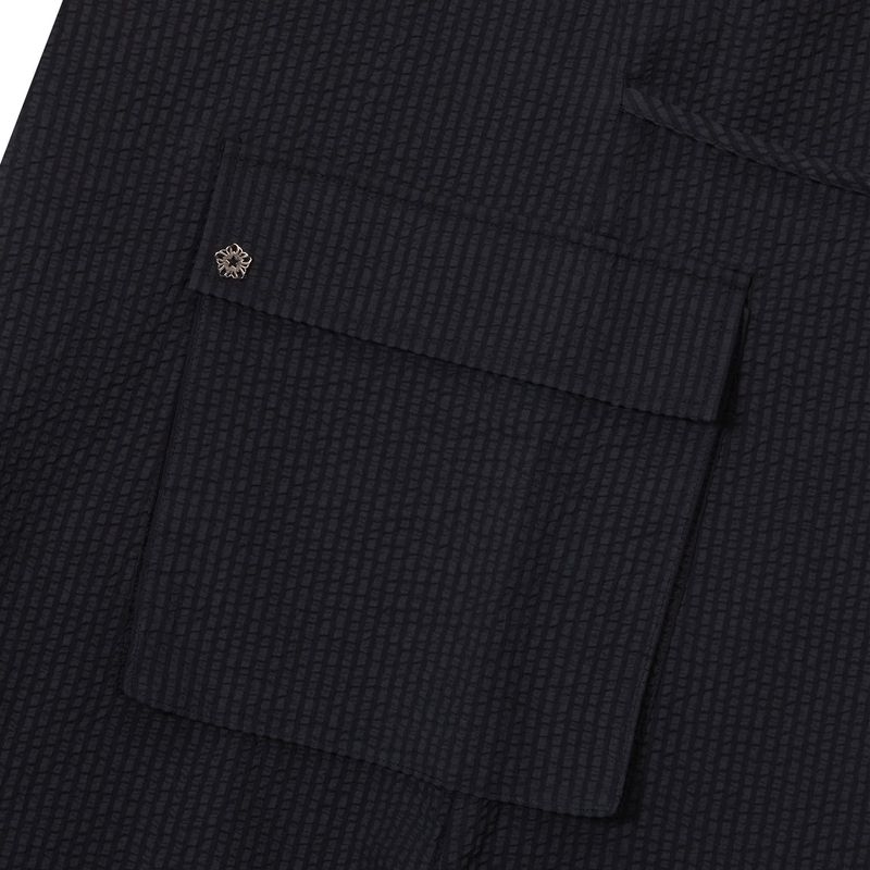 [ULKIN] Seersucker Cargo Sleeveless Dress_Charcoal