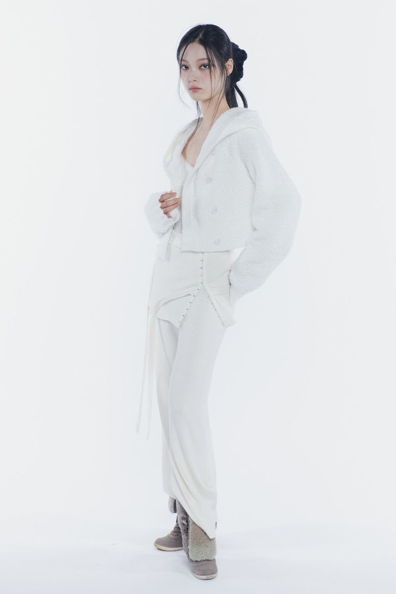 RUBY HOOK LAYERED PANTS cream