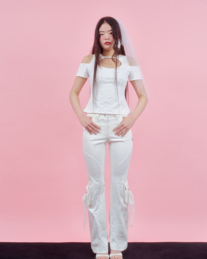 ROSE HALTER BLOUSE [WHITE]