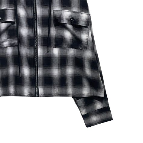 Philly loose fit checked hoodie jacket