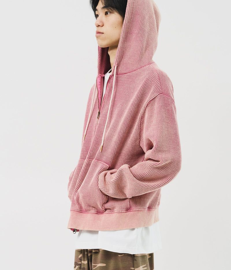 HIFIFNK(ハイファイファンク)の「Luar Washed Knitted Zip Hoodie (3color)(Tops)」