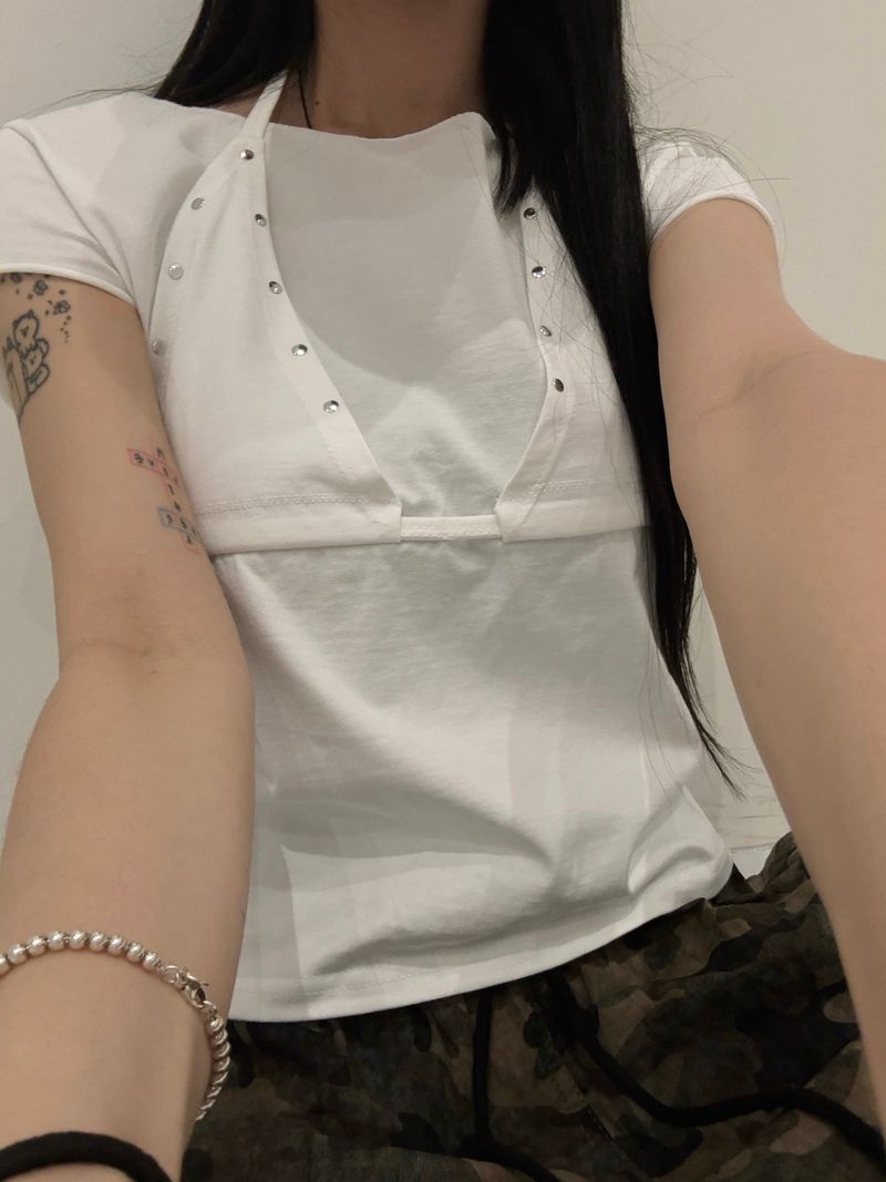Fix Rivet Halterneck T-shirt (2c)