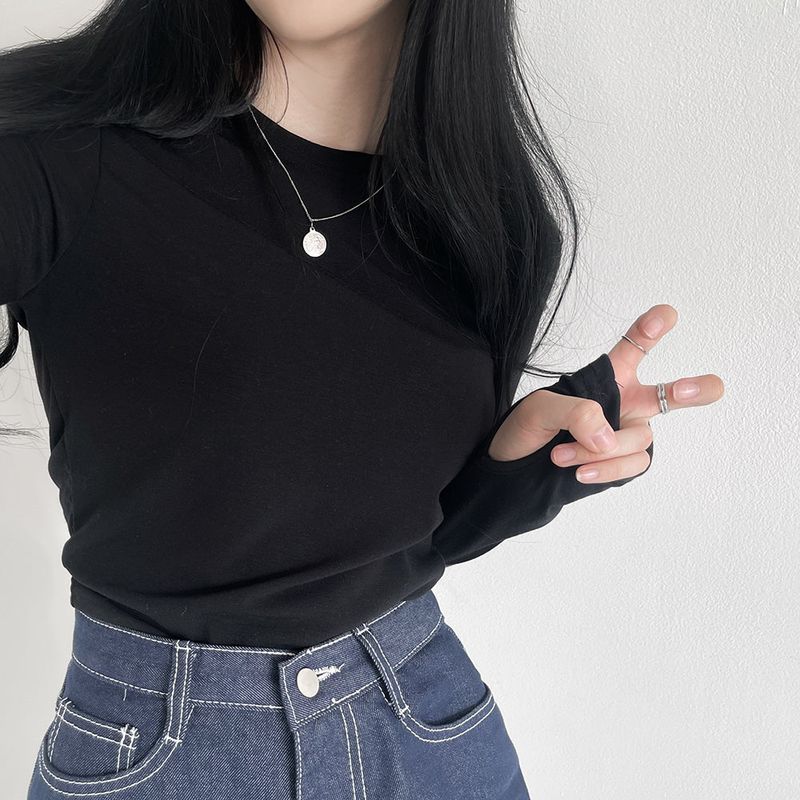 Extended Sleeve Round Neck T-Shirt