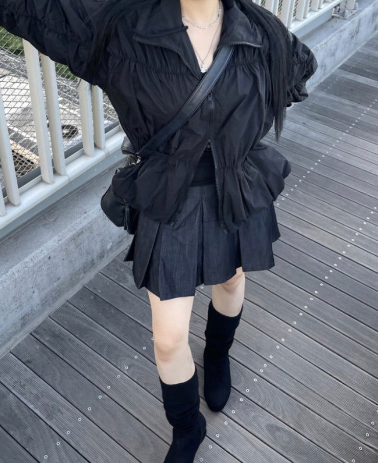 Daily Pleats Normcore Denim Skirt