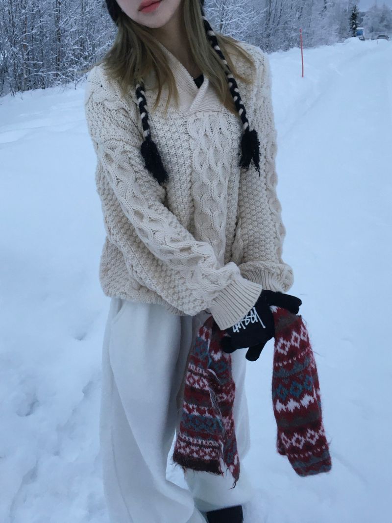 Bohemian Vintage Wool Muffler (4c)