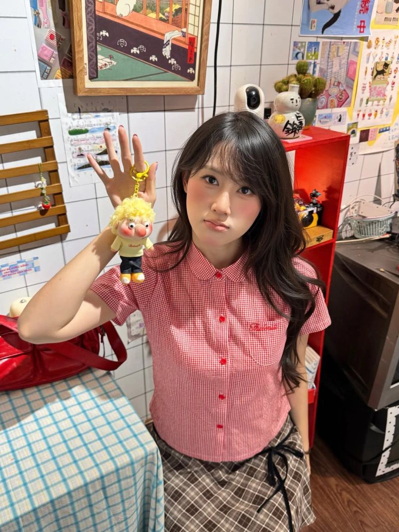 Cherry Gingham Top