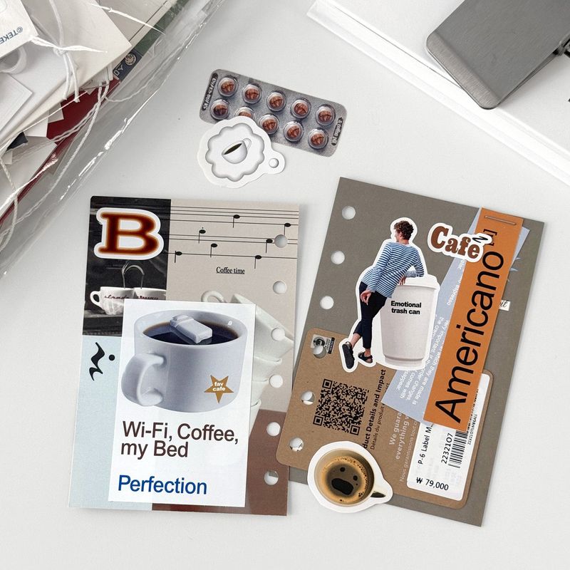 oab coffee pack / scrap sticker set