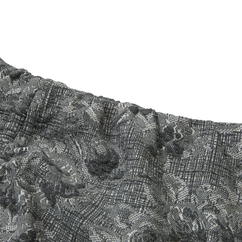 フラワーシャーリングミニスカート / Flower Shirring Mini Skirt [GREY]